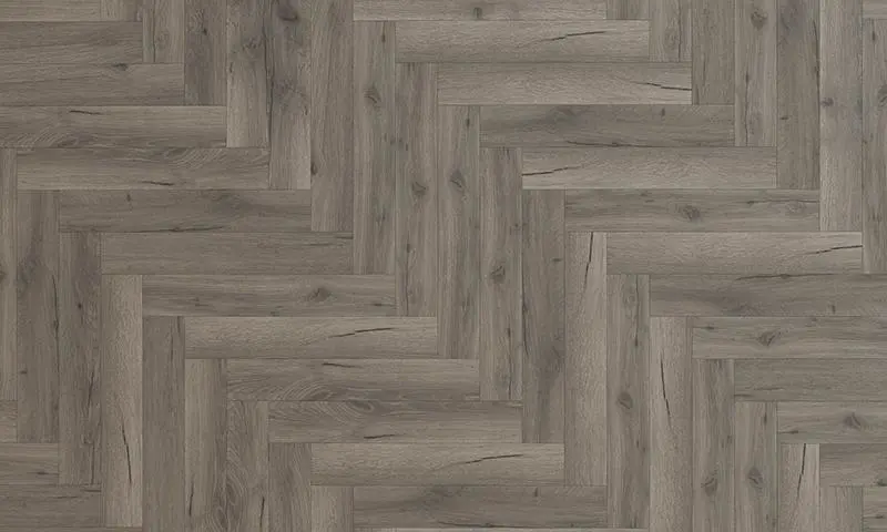Flint Grey Oak 8mm Laminate Herringbone
