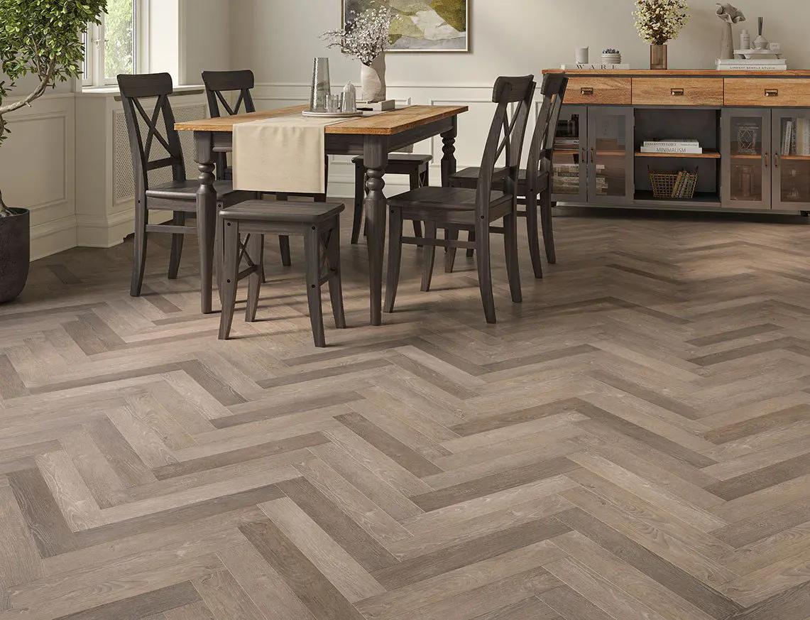 Winter Truffle 2mm Herringbone LVT