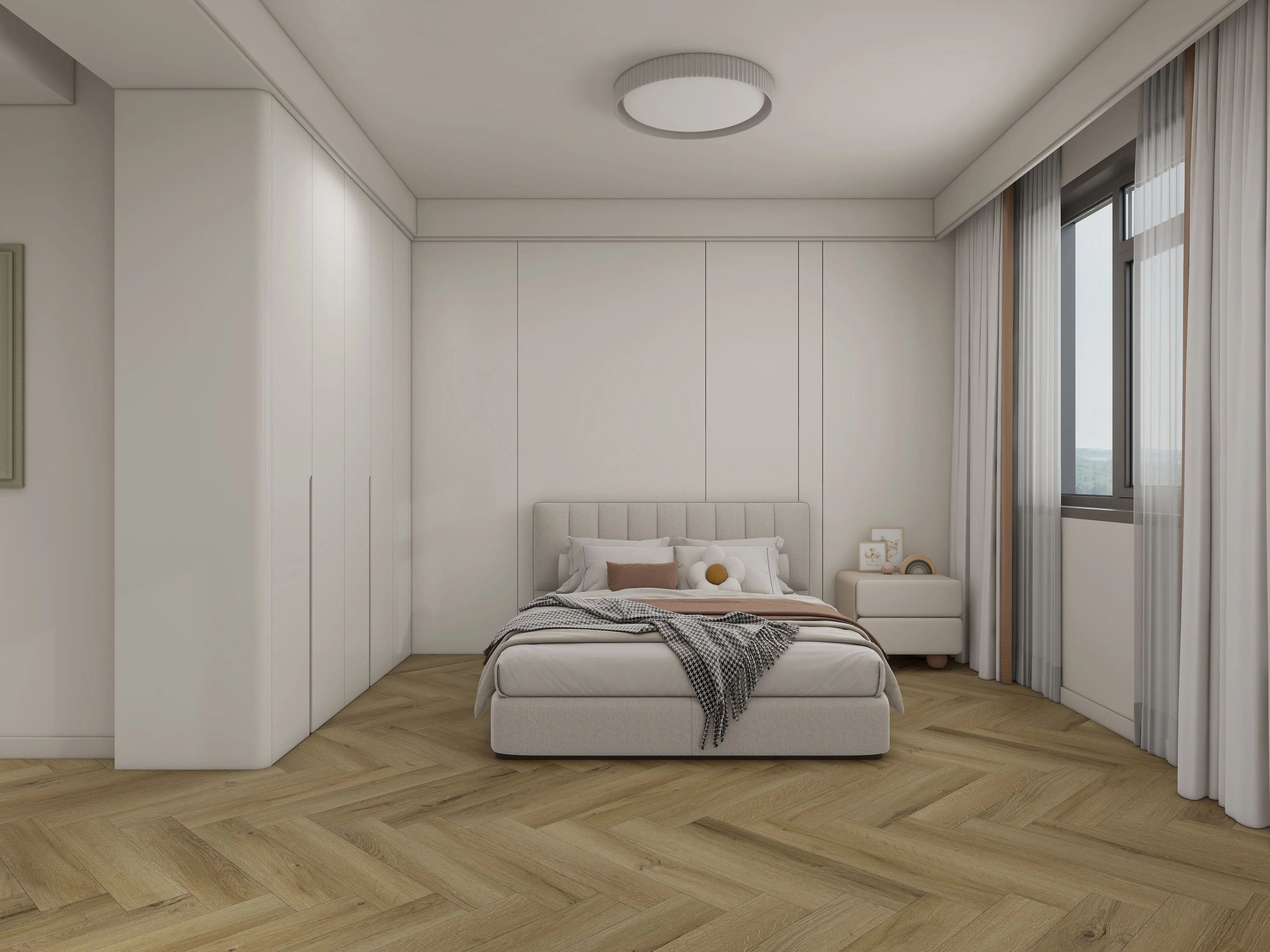 Straw Oak Herringbone Premium 3mm LVT