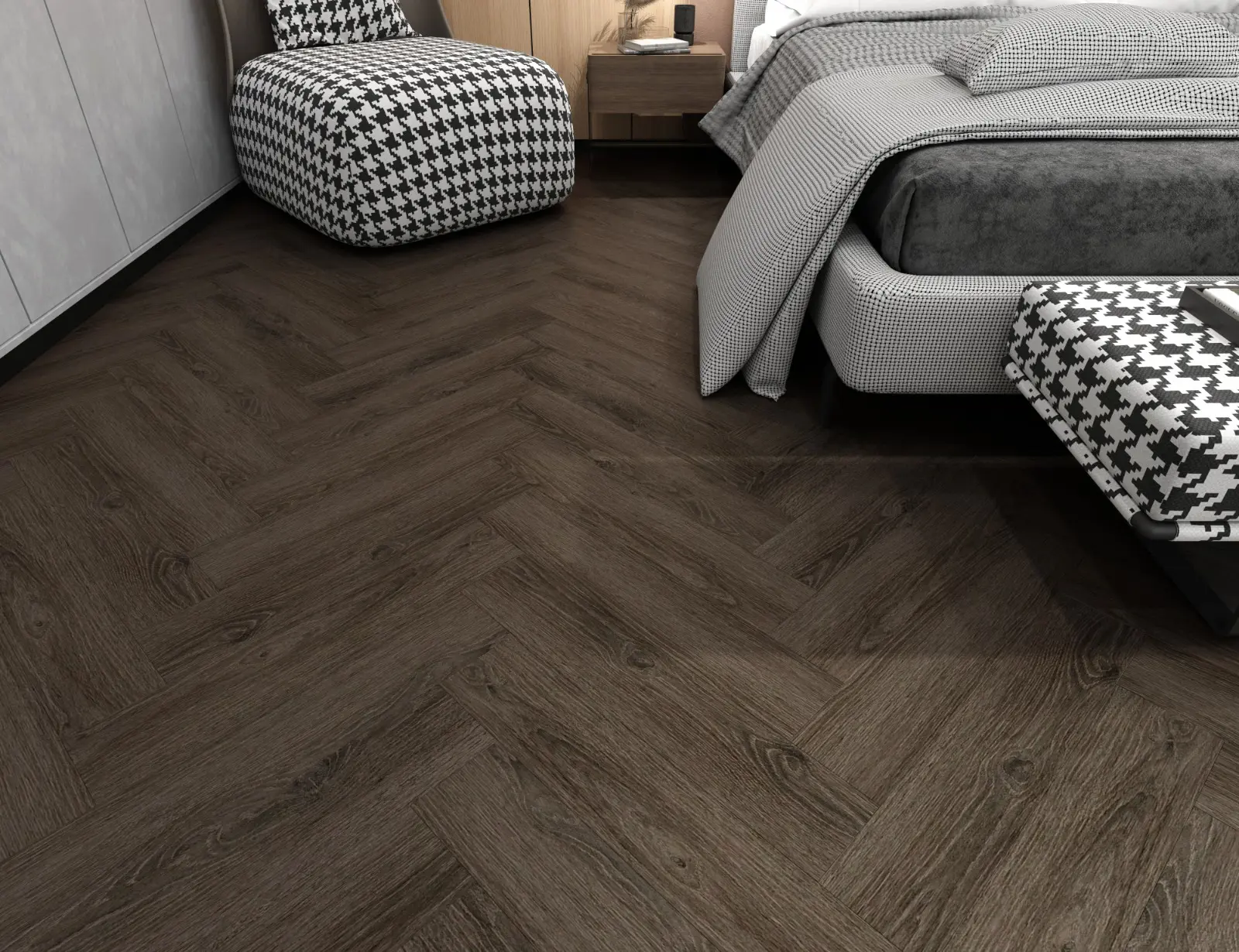 Truffle Oak 6mm SPC Herringbone