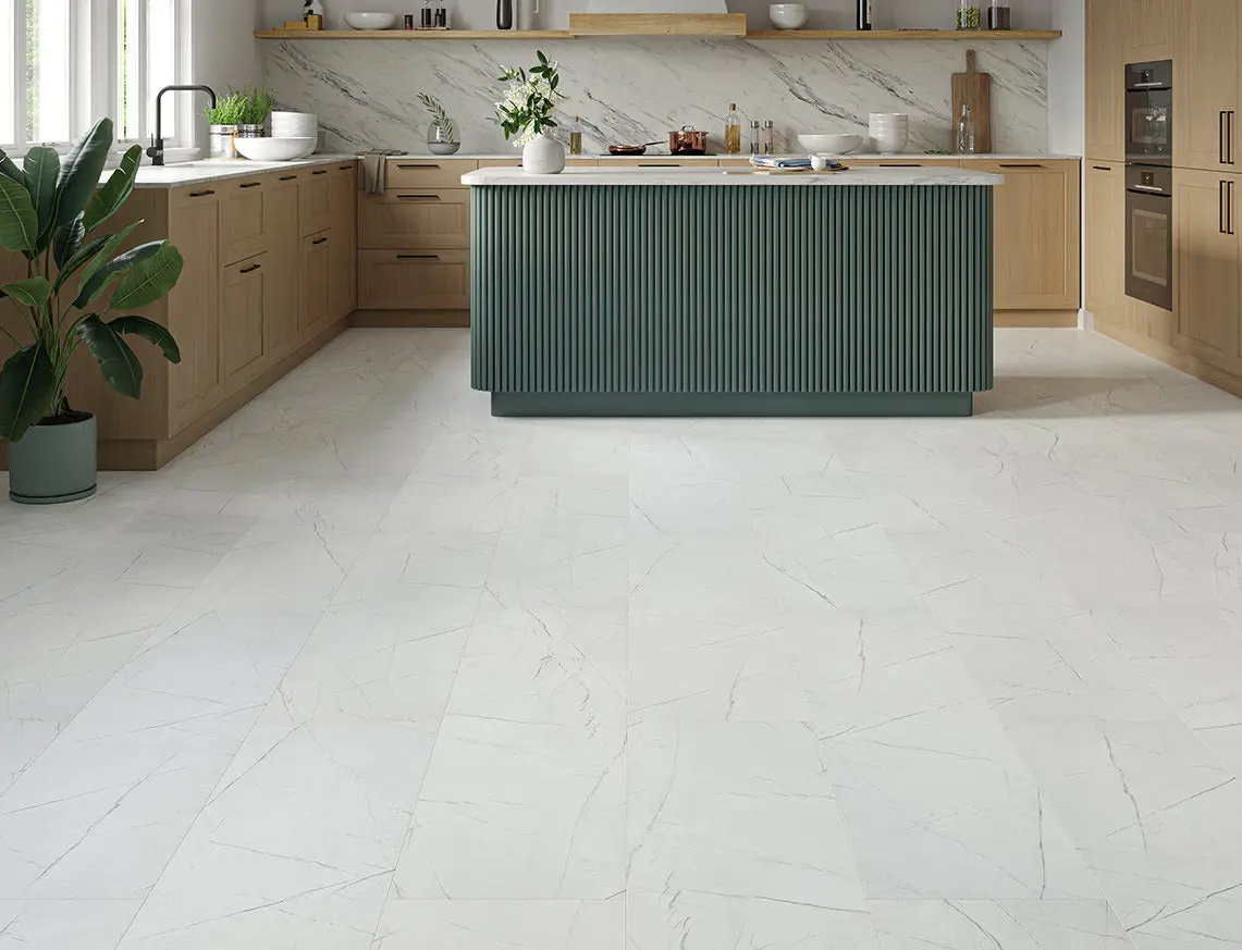 Moon White Marble 10mm Laminate Flooring