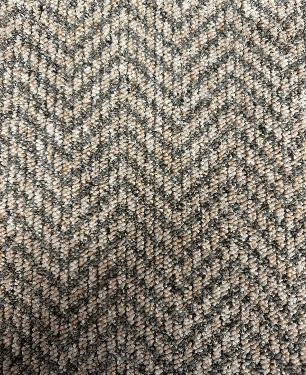Cheveron Carpet - Beige/Grey