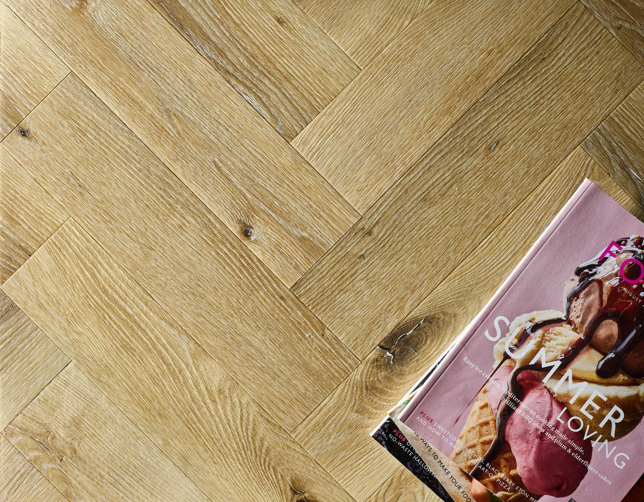 Washed Oak Herringbone Embossed Dryback LVT