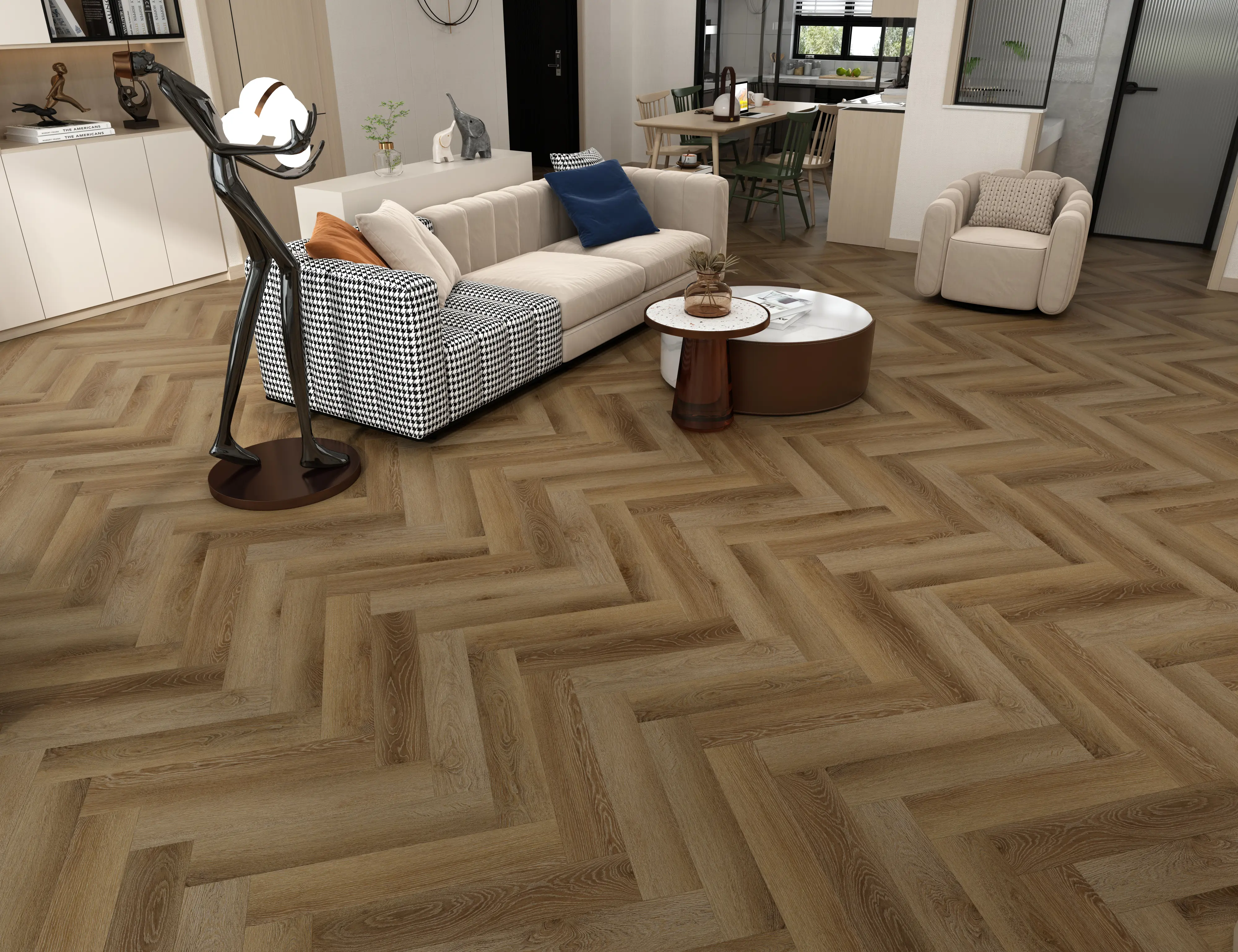 Saxon Oak 5mm SPC Herringbone