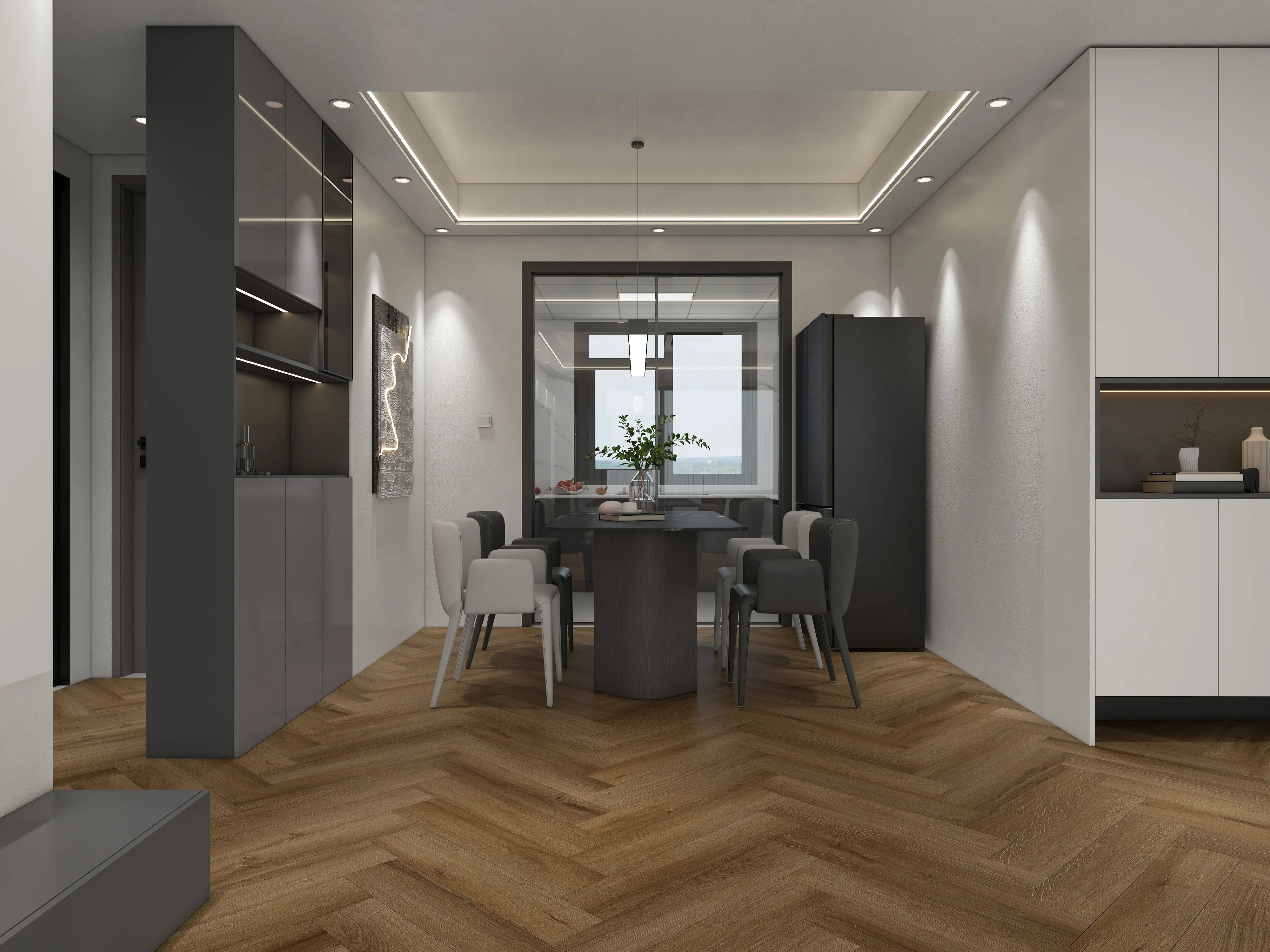 Smokey Mountain Oak Herringbone Premium 3mm LVT