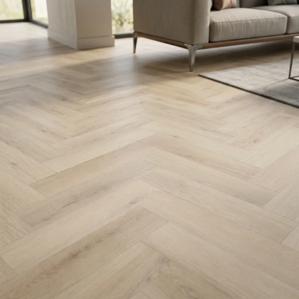Washington Light Grey Herringbone Premium 3mm LVT