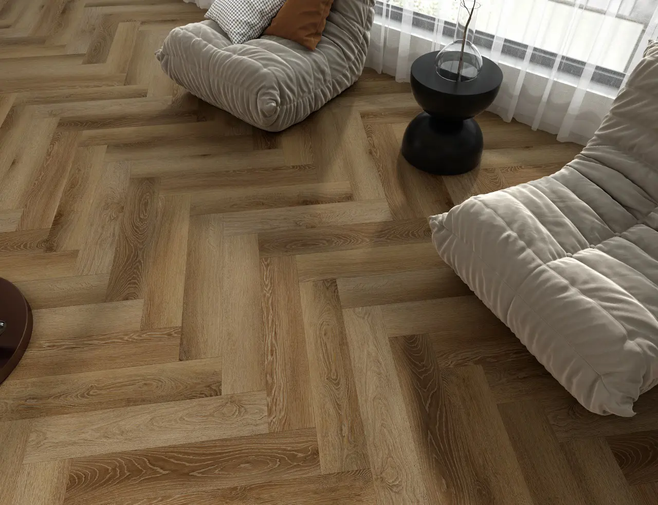 Saxon Oak 5mm SPC Herringbone