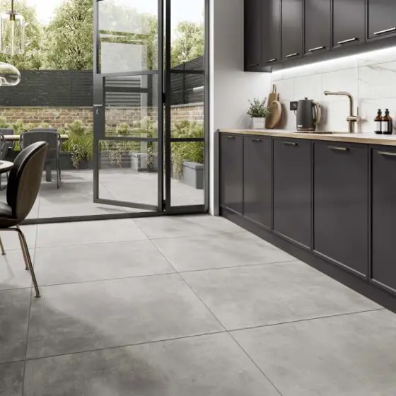 Ash Grey Glazed Porcelain Tile - 800x800mm