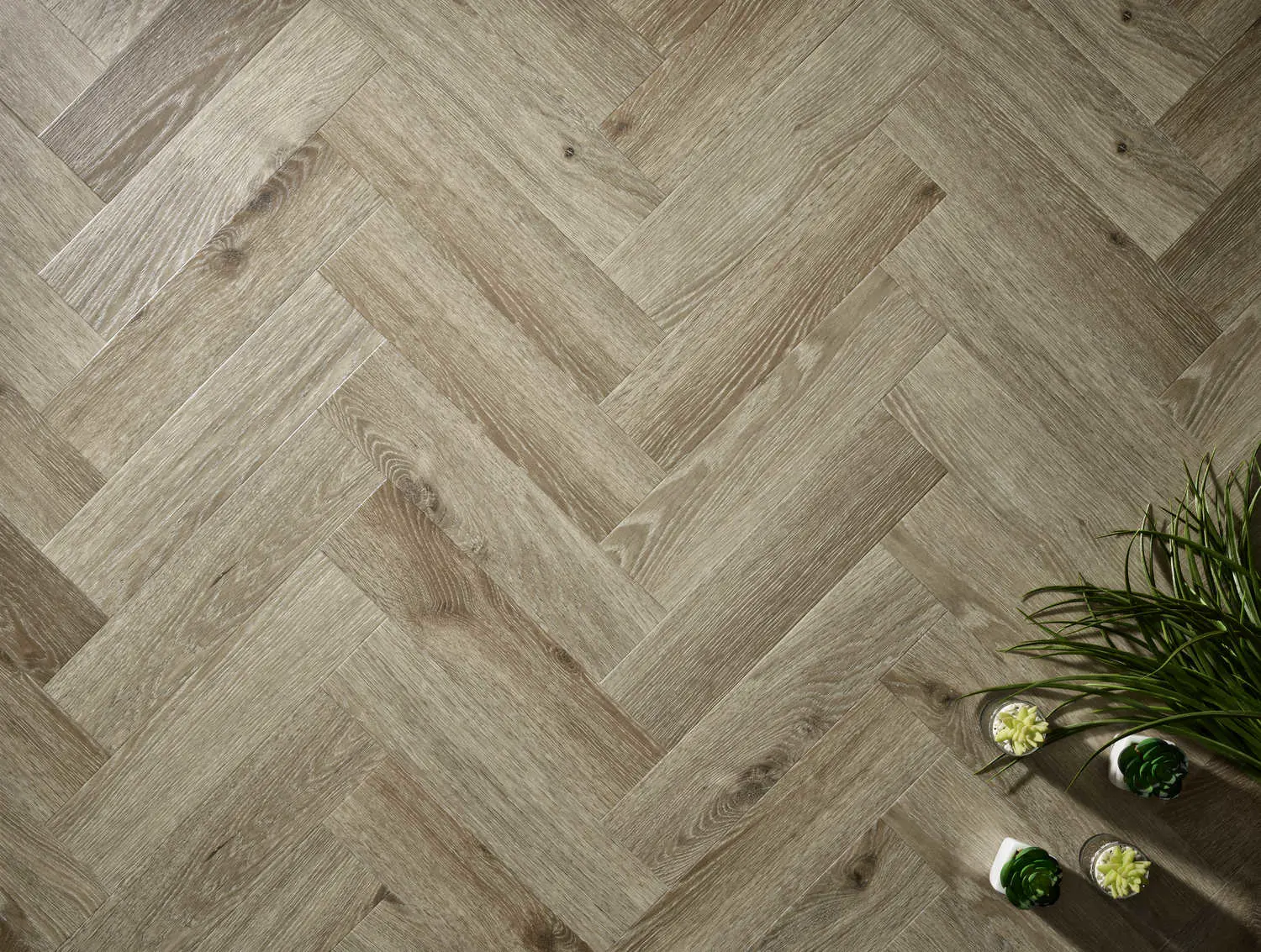 Autumn Ash Herringbone Embossed Dryback LVT