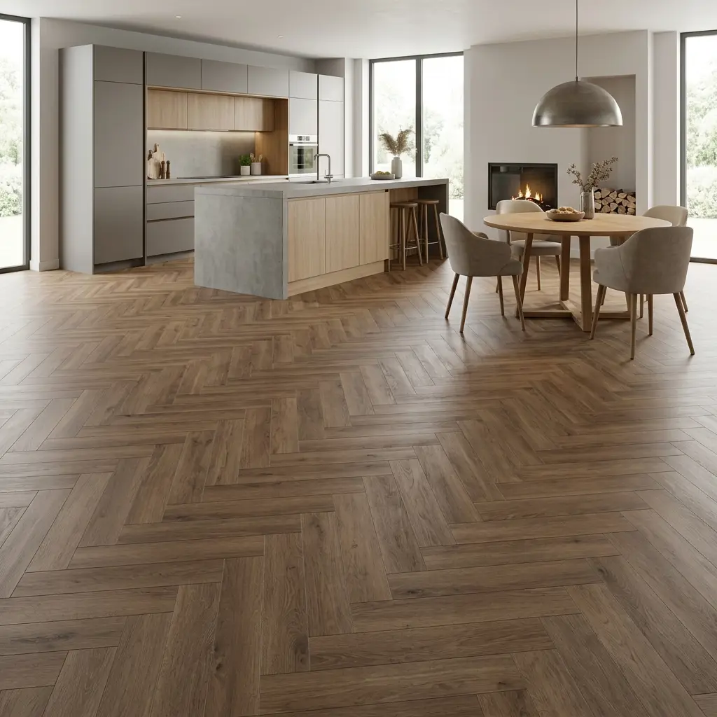 Smokey Mountain Oak Herringbone Premium 3mm LVT