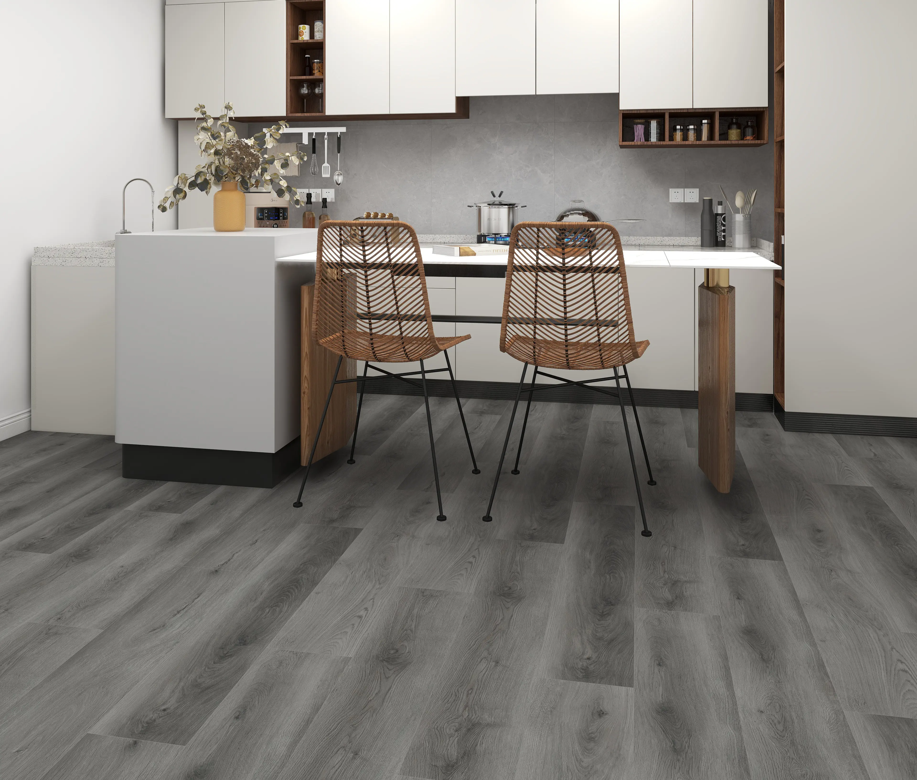 Yosemite Dark Grey Oak Dryback LVT