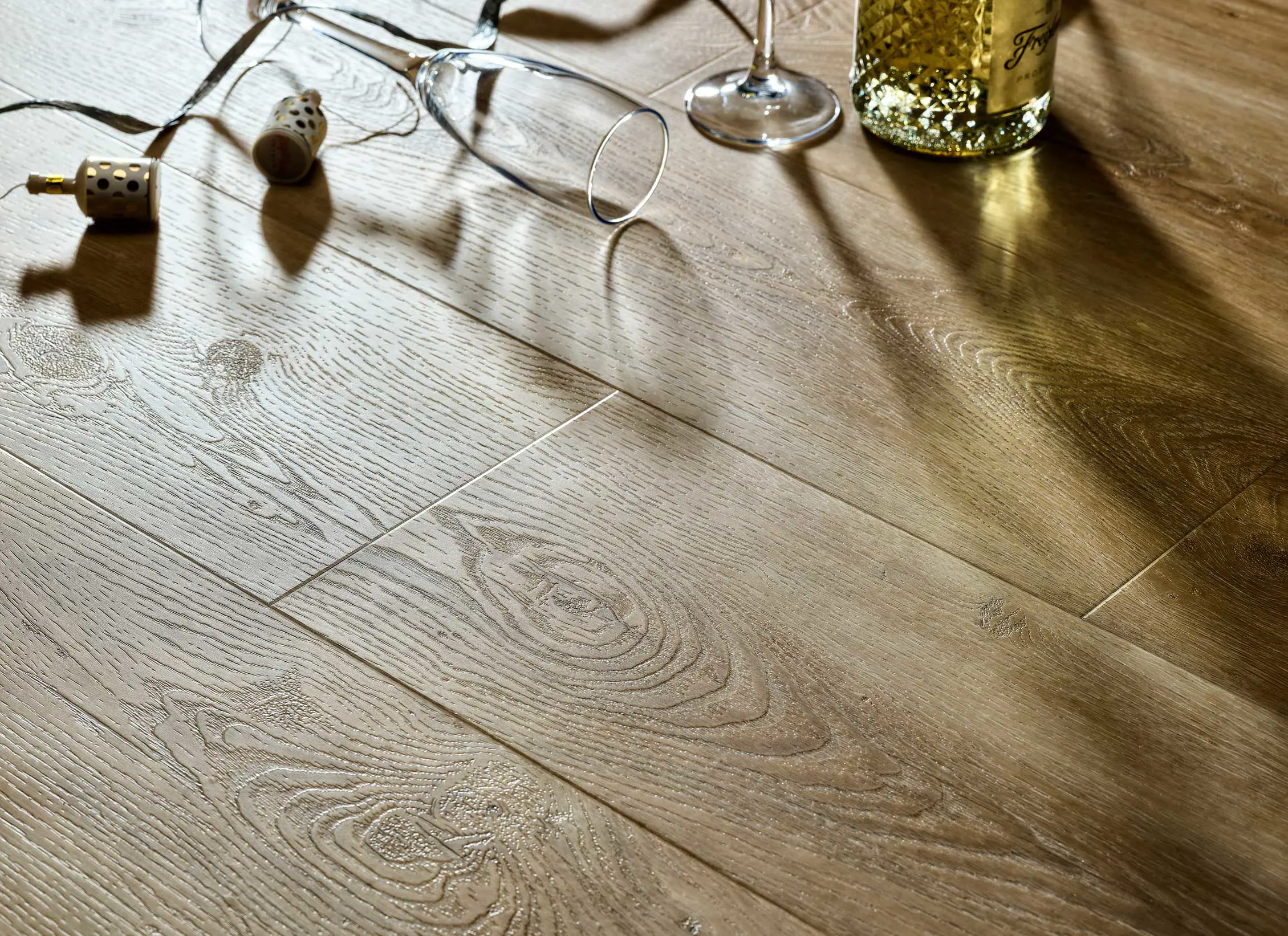 Bleached Oak Embossed Dryback LVT