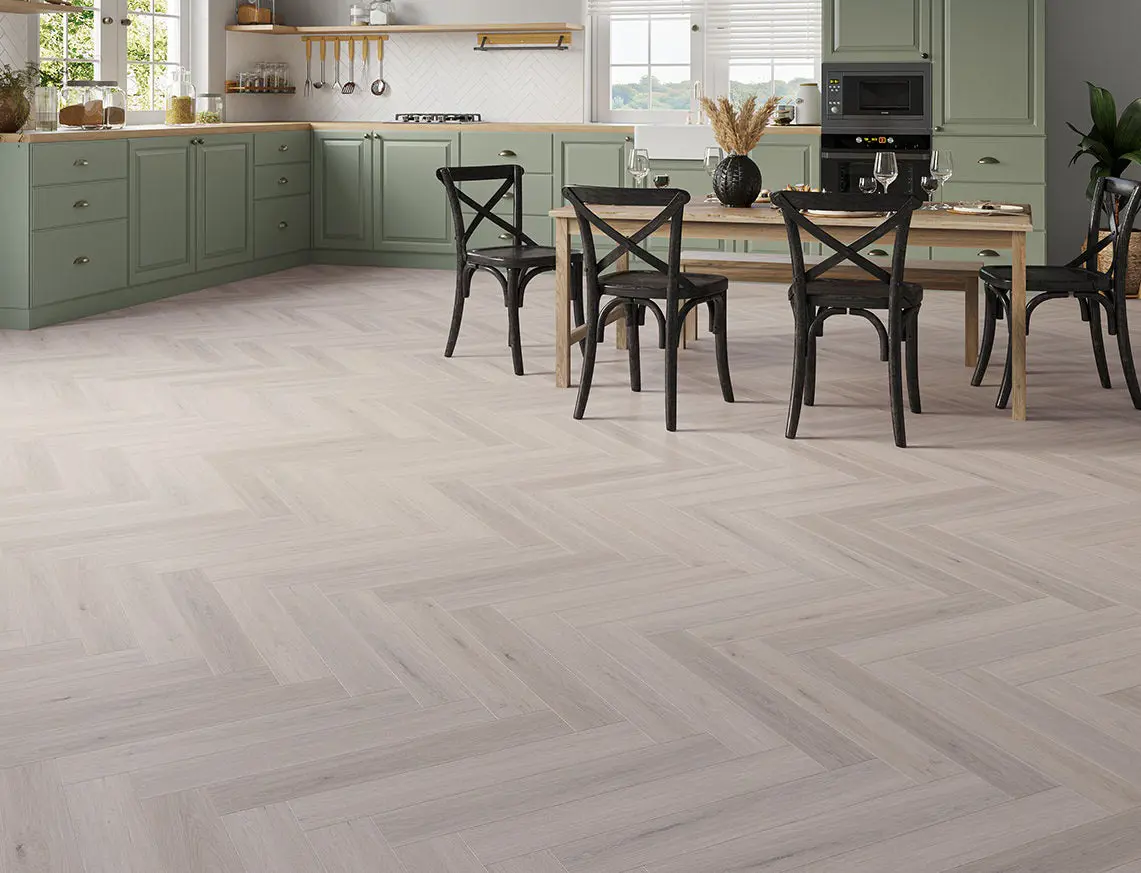 Compton Grey Oak 5mm Herringbone SPC Click