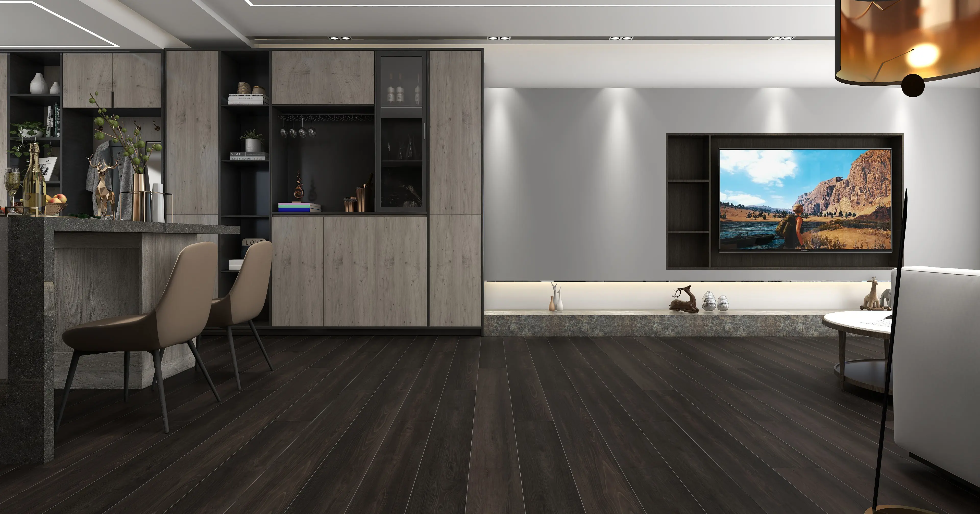 Old Charcoal Oak Dryback LVT