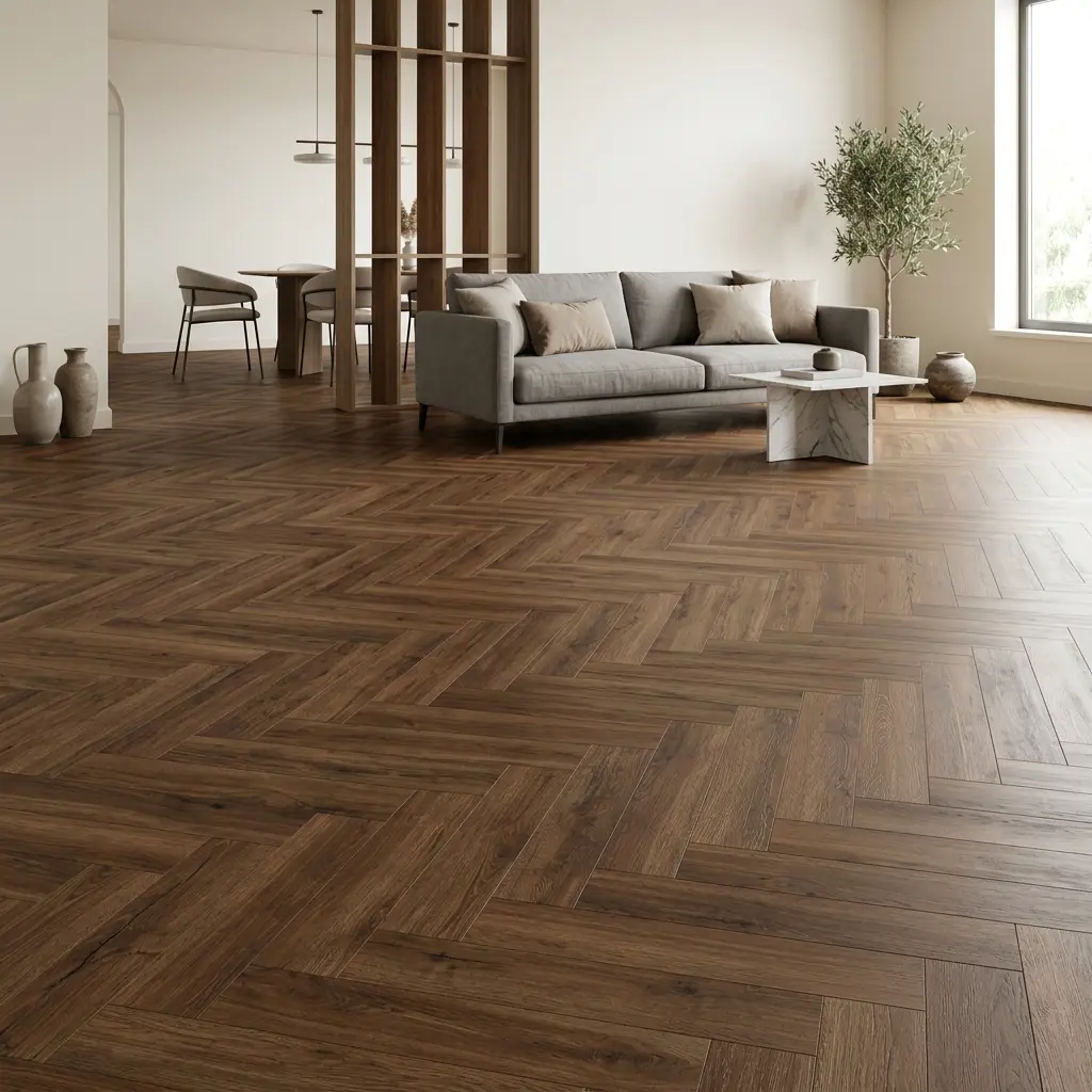 Alaskan Dark Oak Herringbone Premium 3mm LVT