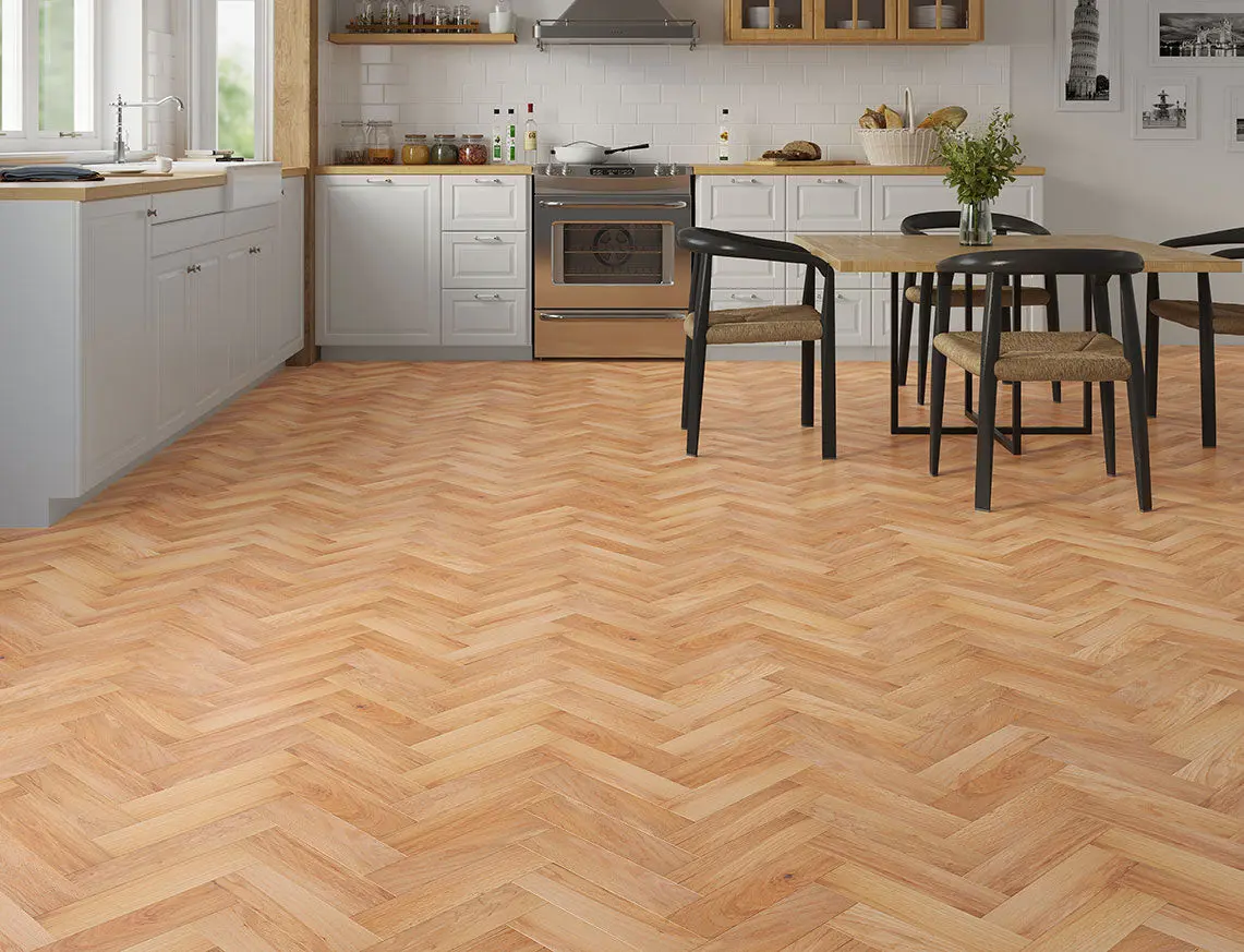 Cloudwashed 10mm Engineered Oak Herringbone