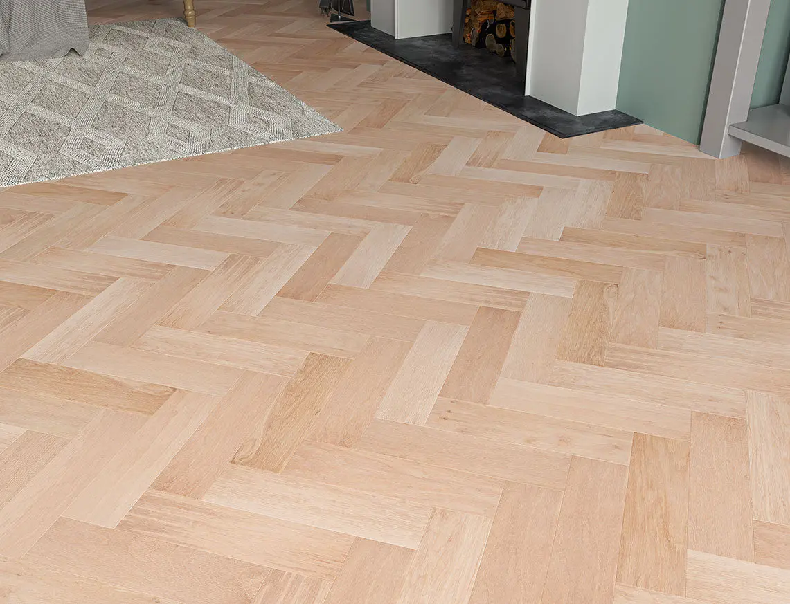 Misty 10mm Unfinished Engineered Oak Herringbone