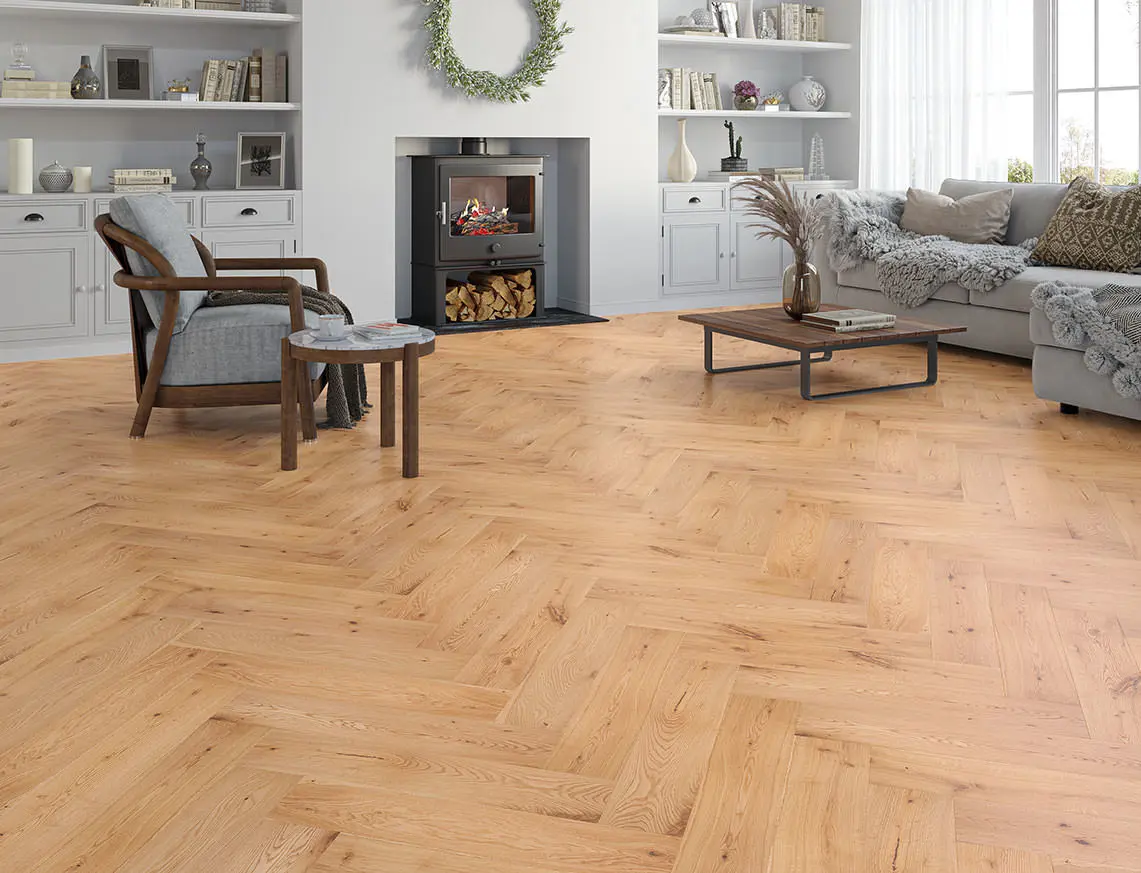 Honeycrest 15mm Engineered Oak Herringbone