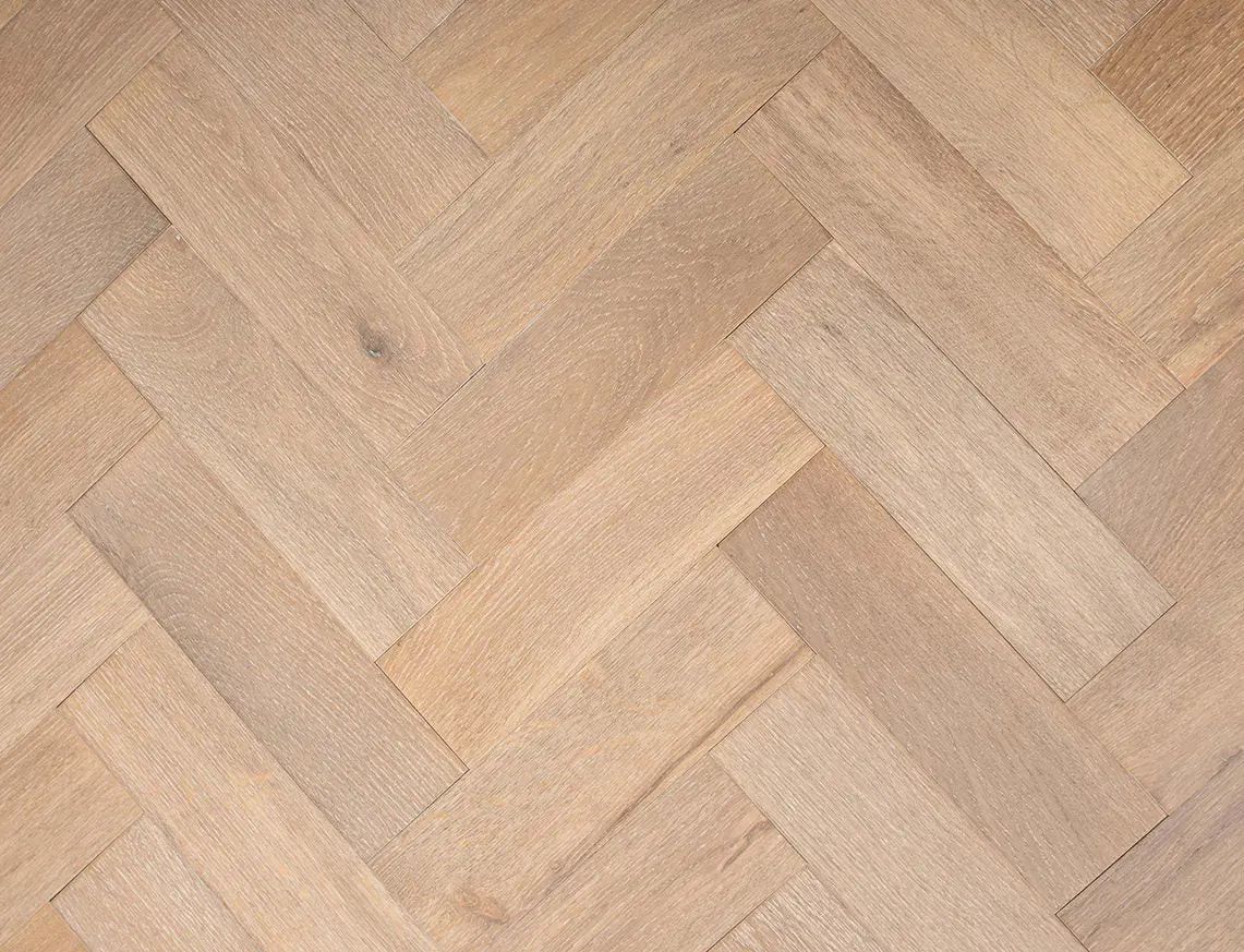 Sunwash 14mm Engineered Oak Herringbone