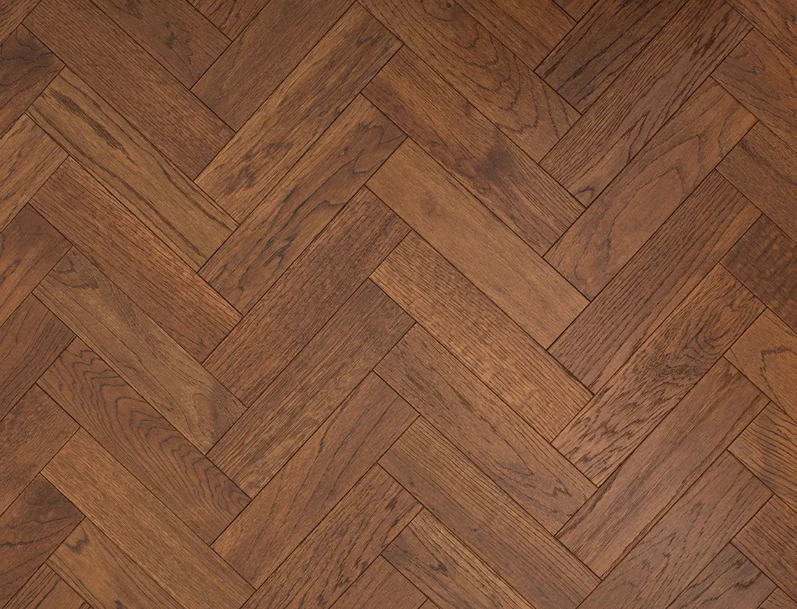 Cocoa 10mm Unfinished Engineered Oak Herringbone