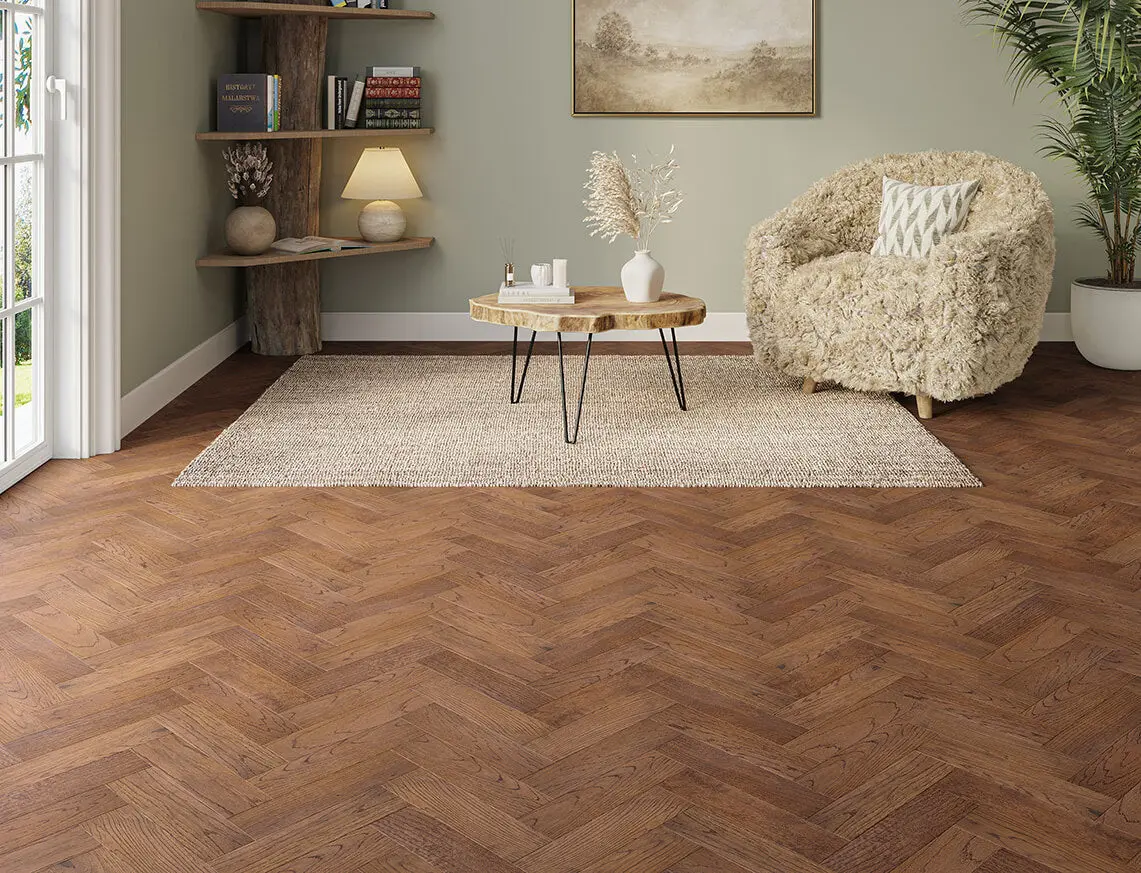 Cocoa 10mm Unfinished Engineered Oak Herringbone