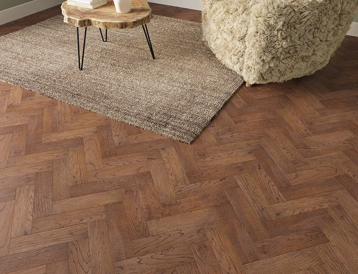 Cocoa 10mm Unfinished Engineered Oak Herringbone
