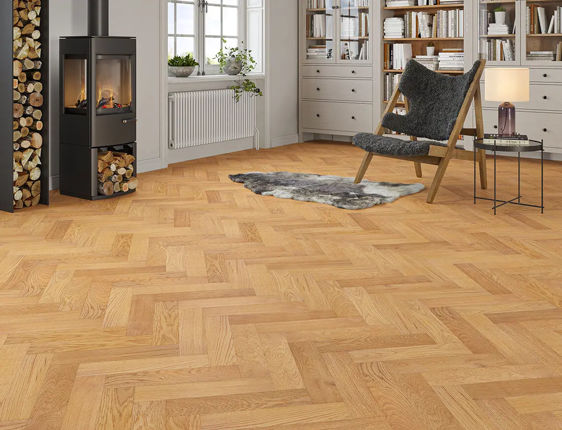 Aurelia 15mm Engineered Oak Herringbone